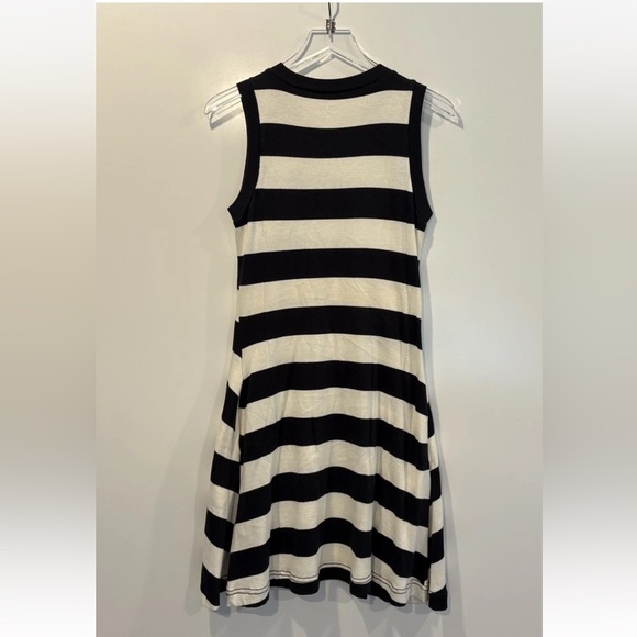 Kate Spade Black Ivory Cotton Striped Dress Womens Size Small (653) - Picture 3 of 5